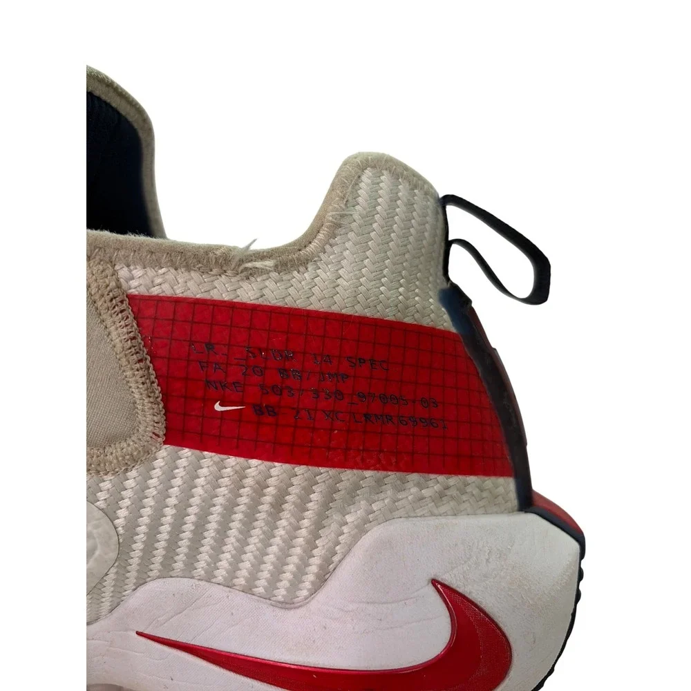 Nike Mens LeBron Soldier 14 Basketball Shoes White Red Navy CK6024-100 Size 9